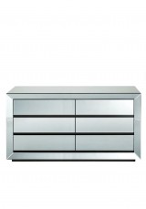 Mirano Mirrored 6 Drawer Chest W150 *SILVER* Last Floor Model Mirano Mirrored 6 Drawer Chest W150 *SILVER* Last Floor Model